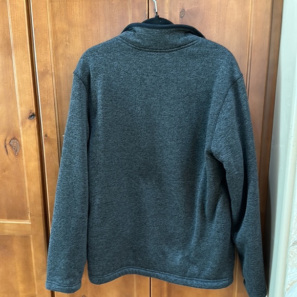 Orvis Gray Speckled Fleece Lined Quarter Zip Pullover Size Small - Picture 5 of 8